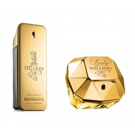 2’li parfüm set:Paco Rabbane 1 Million Erkek Edt 100 Ml+ Paco Rabbane Lady Million 80Ml 
