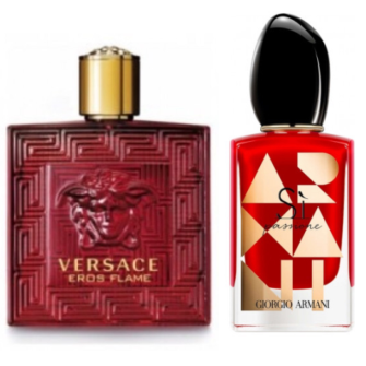 2’li Parfüm Set:Versace Eros Flame for men 100 ml Erkek Parfüm+Giorgio Armani Si Passione Limited Edp 100Ml Bayan Parfüm